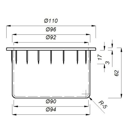 Base per bottiglie Diam. mm 110 h-65 cromato - Sottobottiglia