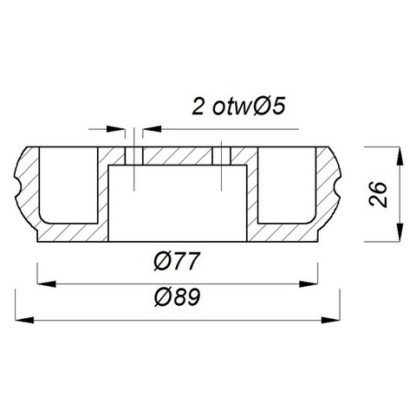 Tasso di STILE 2 Diam. mm 80 h- 30 faggio